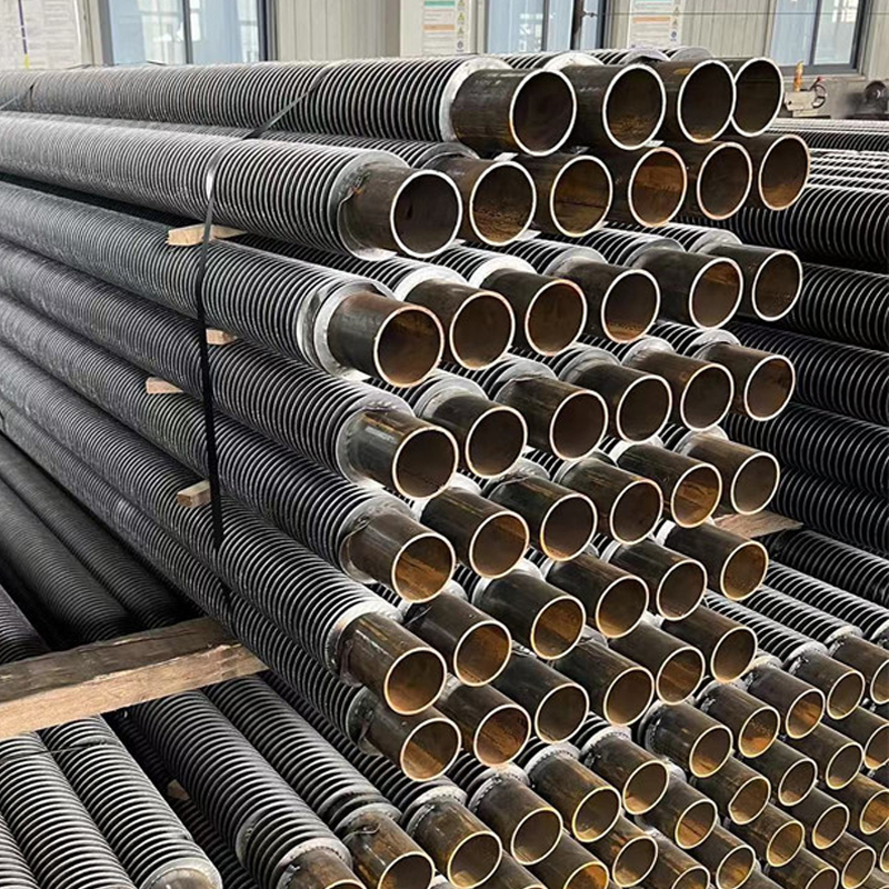 Finned steel tube