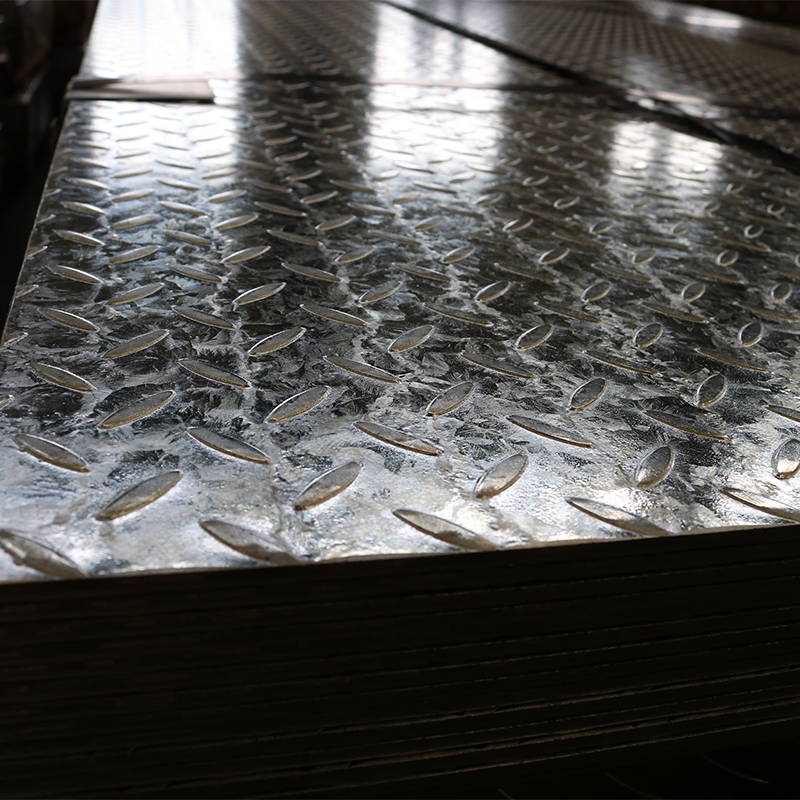 Galvanized checkered plate