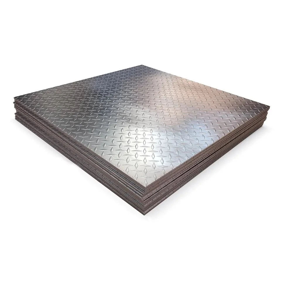 Galvanized checkered plate