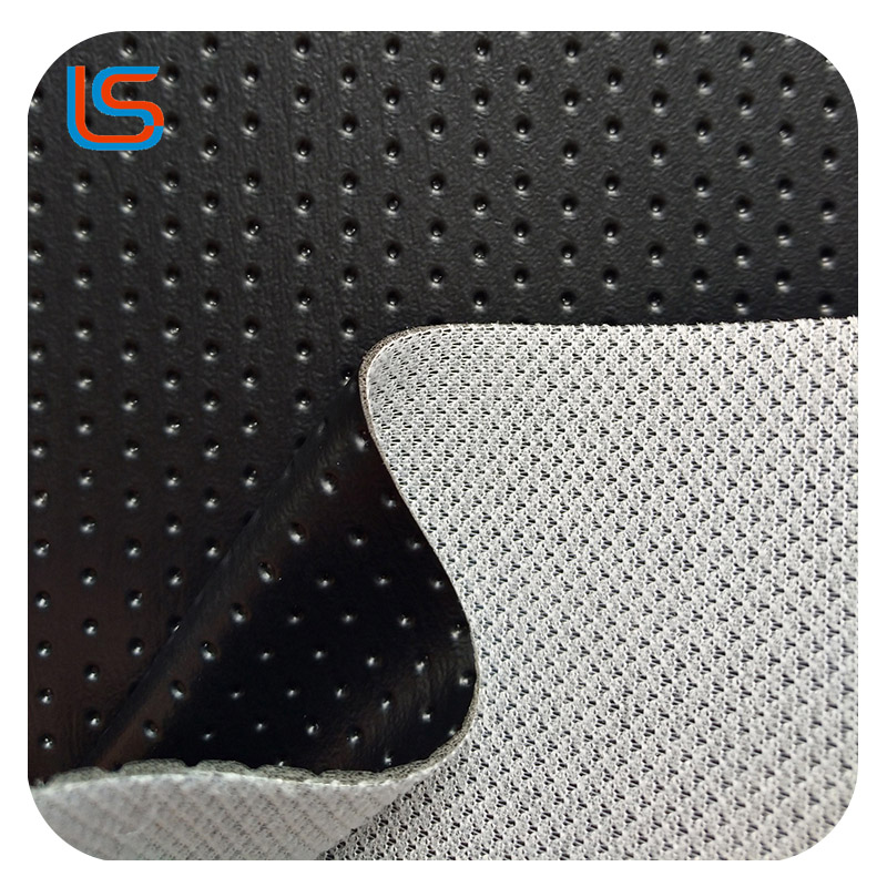 HD#523 PVC Artificial Leather - Imitation Perforated Texture, Abrasion/Scratch-Resistant & High Tear Strength