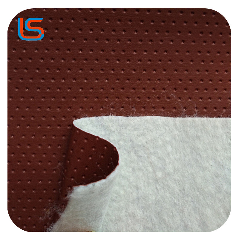 HD#523 PVC Artificial Leather - Imitation Perforated Texture, Abrasion/Scratch-Resistant & High Tear Strength