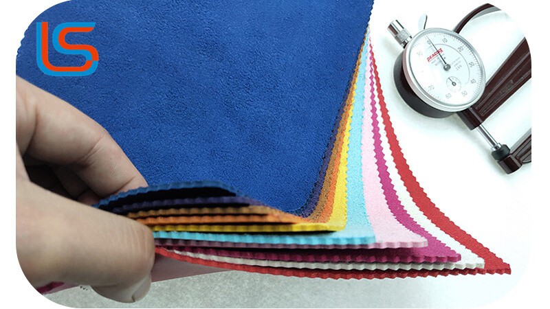 2.0mm Thick PVC Leather with Elephant Texture - Same-Color Suede Base