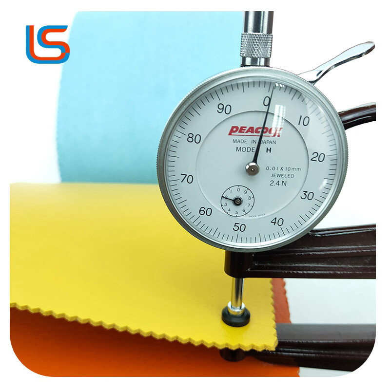 2.0mm Thick PVC Leather with Elephant Texture - Same-Color Suede Base