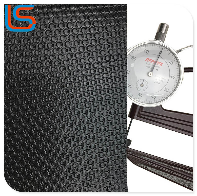 LS00069 PVC Roll Floor Leather - Steel Plate Pattern, Heavy-Duty & Abrasion-Resistant for Outdoor Workshop Industrial Flooring