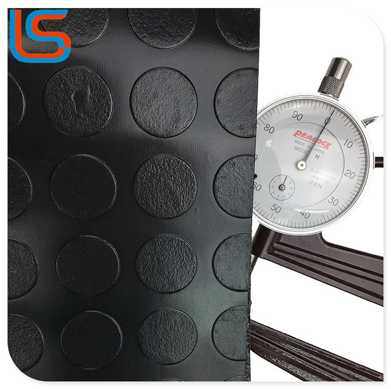 LS00069 PVC Roll Floor Leather - Steel Plate Pattern, Heavy-Duty & Abrasion-Resistant for Outdoor Workshop Industrial Flooring