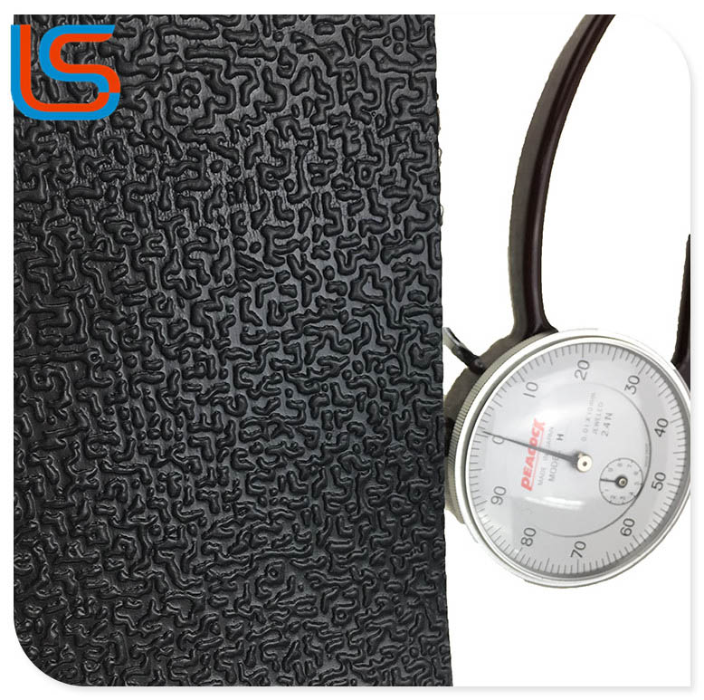 LS00070 Outdoor Workshop Industrial Flooring - PVC Roll Leather with Steel Plate Texture, Heavy-Duty & Scratchproof