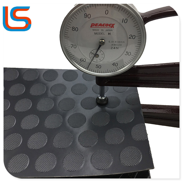 LS00070 Outdoor Workshop Industrial Flooring - PVC Roll Leather with Steel Plate Texture, Heavy-Duty & Scratchproof