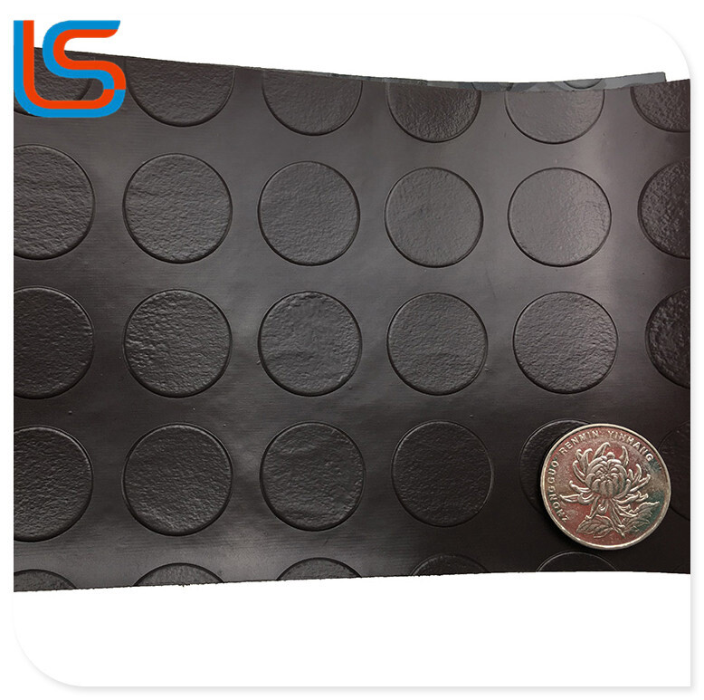 LS00071 Industrial-Style PVC Roll Flooring - Steel Plate Design, High Abrasion Resistance for Outdoor Workshop Floors