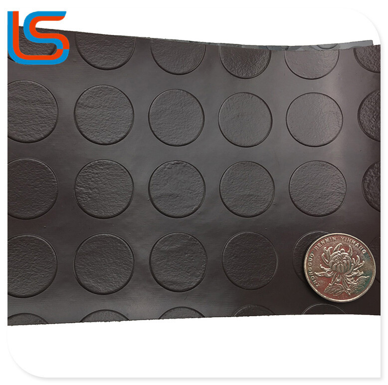 LS00071 Industrial-Style PVC Roll Flooring - Steel Plate Design, High Abrasion Resistance for Outdoor Workshop Floors