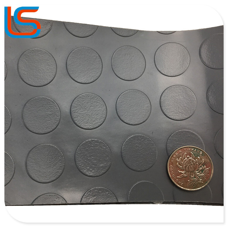 LS00071 Industrial-Style PVC Roll Flooring - Steel Plate Design, High Abrasion Resistance for Outdoor Workshop Floors