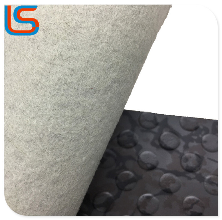 LS00072 Outdoor Workshop Floor Solution -PVC Roll Leather with Steel Plate Pattern, Abrasion-Resistant