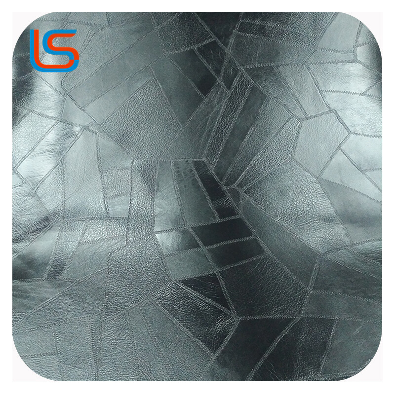 HDO #002 Patchwork Faux Leather: Retro Mosaic Design, Durable for Upholstery, Crafts & Fashion Accents