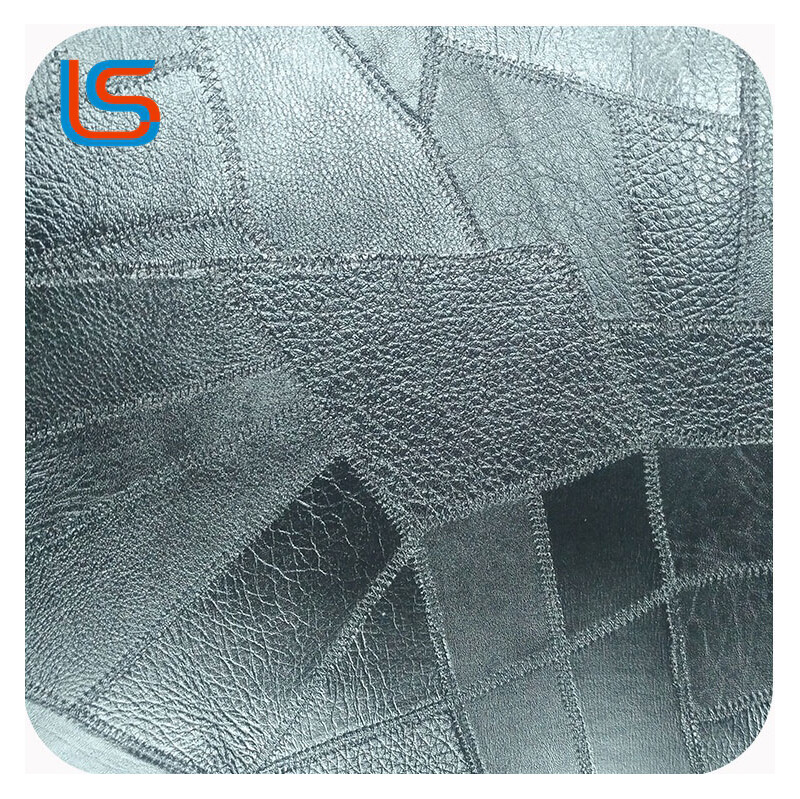 HDO #002 Patchwork Faux Leather: Retro Mosaic Design, Durable for Upholstery, Crafts & Fashion Accents