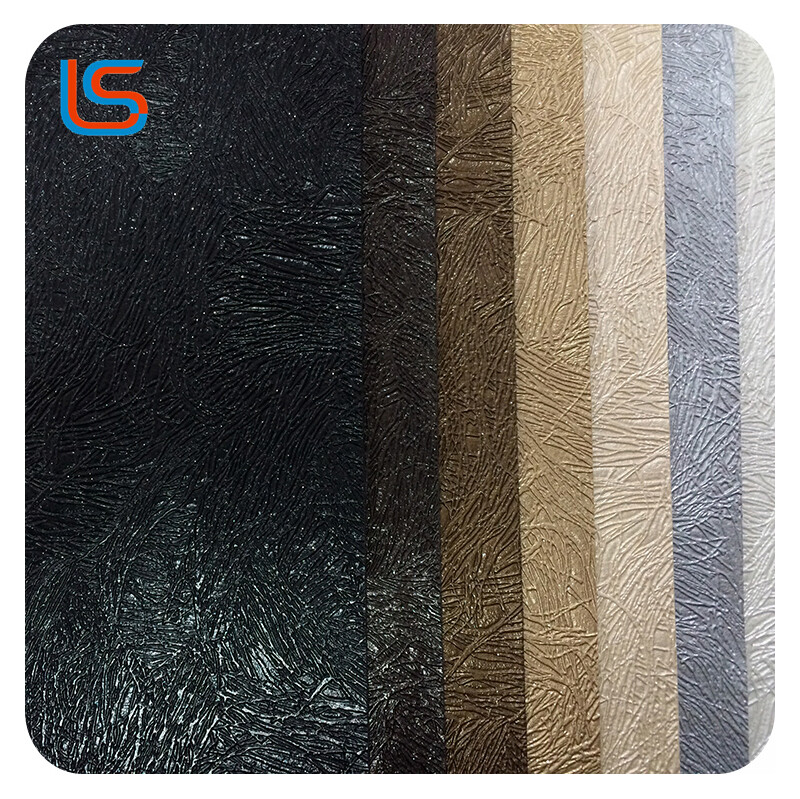 Elevate with LL#DB: Fleece-Lined PVC Decorative Leather, Plush Elastic Feel & Subtle Pearlescent Glow for Luxe Interiors