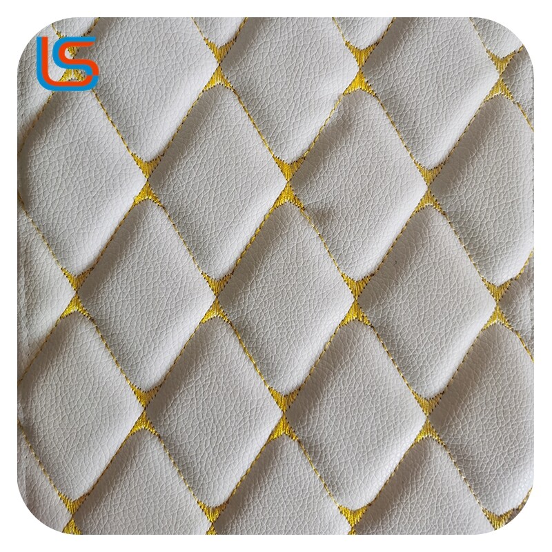 Automotive Packaging Leather Mixed Textures Foam Composite Soft Flexible Feel Embroidery Reinforcement