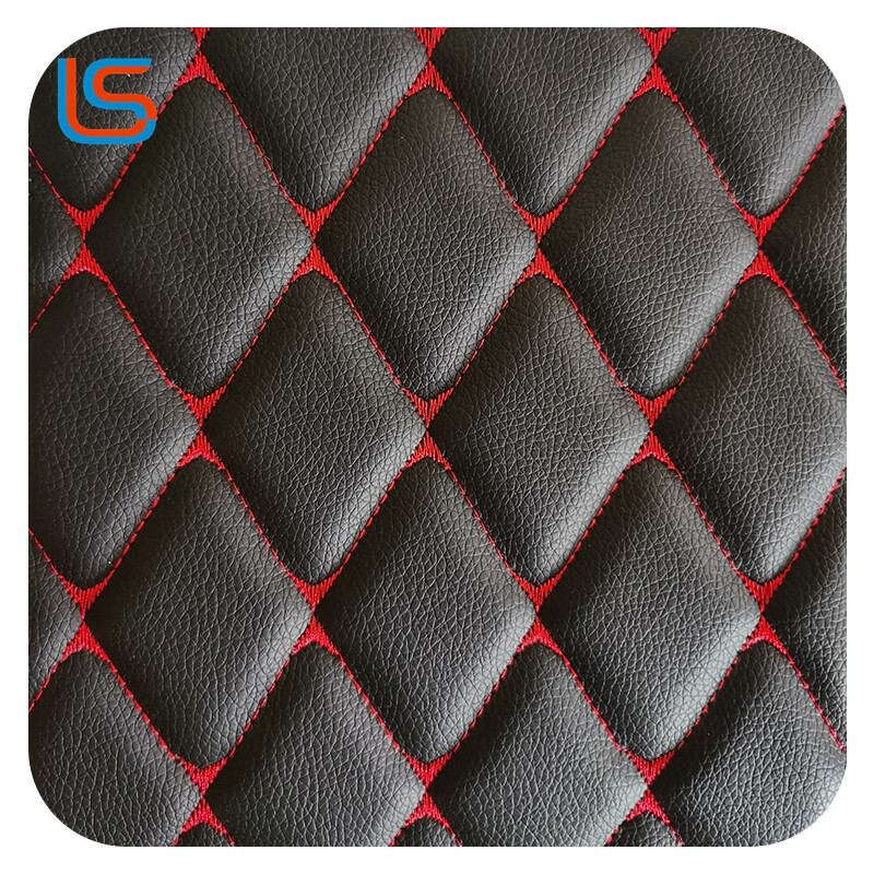Automotive Packaging Leather Mixed Textures Foam Composite Soft Flexible Feel Embroidery Reinforcement