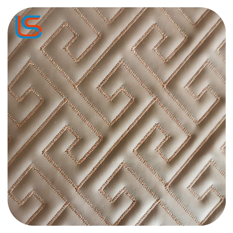 Automotive Packaging Leather Mixed Textures Foam Composite Soft Flexible Feel Embroidery Reinforcement