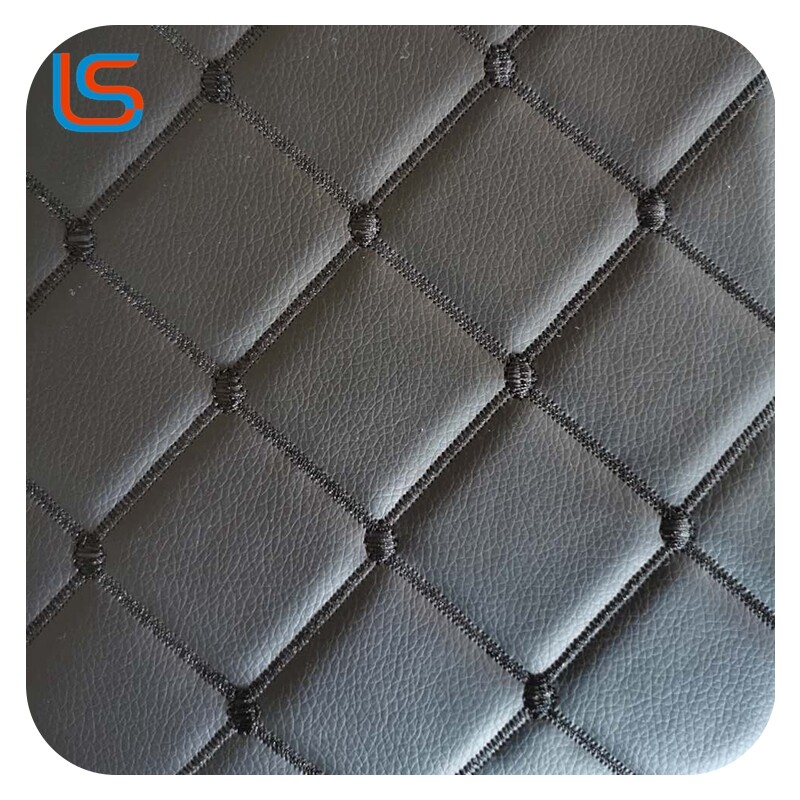 Automotive Packaging Leather Mixed Textures Foam Composite Soft Flexible Feel Embroidery Reinforcement