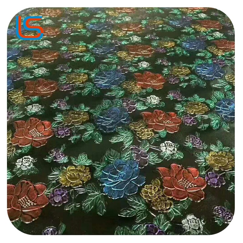 Luggage color printing large flower leather High gloss  大花高光