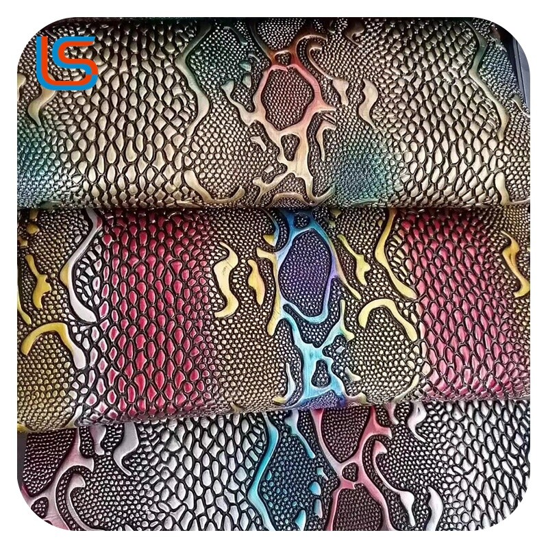 Luggage color printing large flower leather High gloss  大花高光