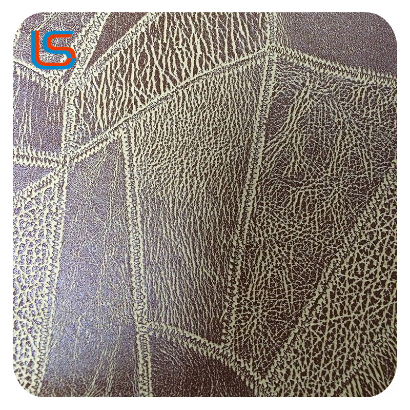 Leather Patchwork Texture Decorative Fabric – Mixed Material Aesthetic