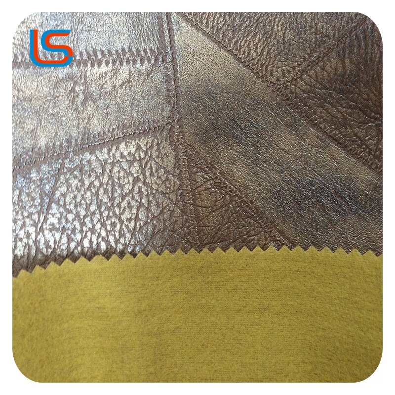 Leather Patchwork Texture Decorative Fabric – Mixed Material Aesthetic