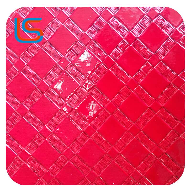 ls00005 Premium High-Shine PVC Luggage Leather - Glossy Surface, Color Customizable & Tailored Thickness