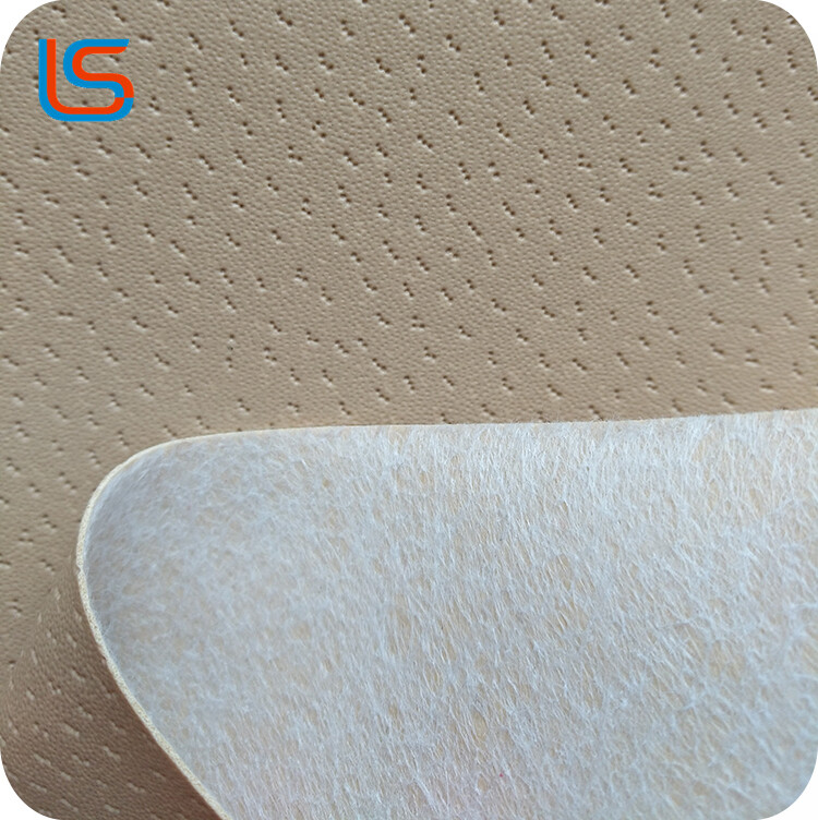 ls00016 High-Quality PVC Artificial Leather - Smooth Texture, Polyester Canvas Base, for Performance Footwear
