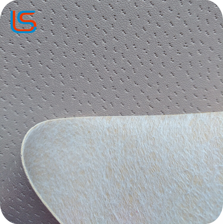 ls00016 High-Quality PVC Artificial Leather - Smooth Texture, Polyester Canvas Base, for Performance Footwear