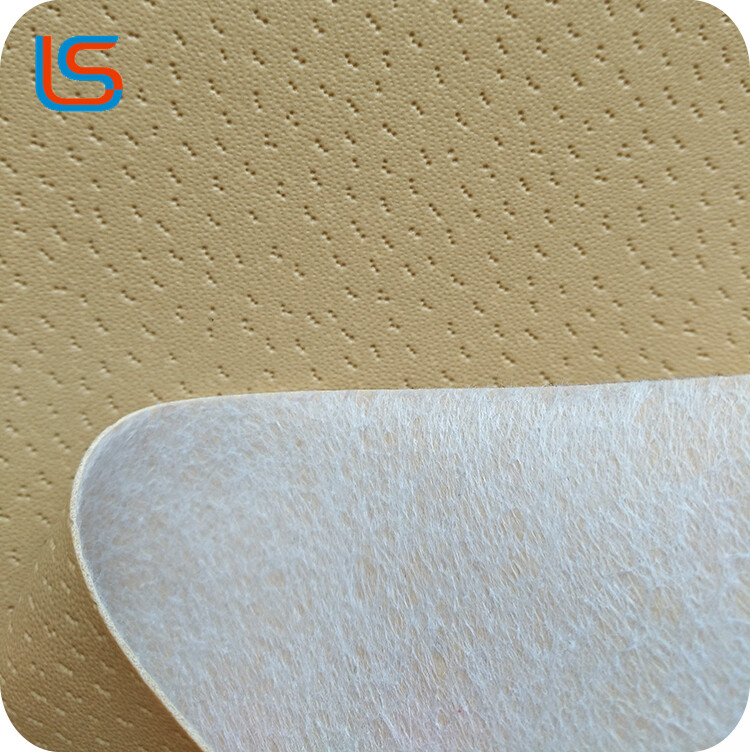 ls00016 High-Quality PVC Artificial Leather - Smooth Texture, Polyester Canvas Base, for Performance Footwear