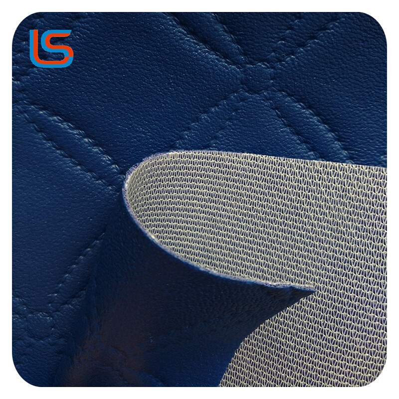 ls00018-3D Embroidered Geometric Leather – Textured Decor with Stitched Detail