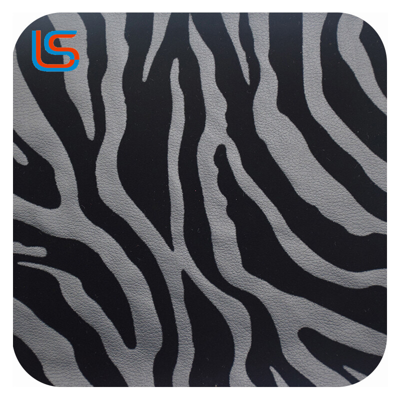 HC#B Surface Flocked PVC Leather - Soft-Textured Fleece Finish, Partial Flocking, Ideal for Packaging Applications