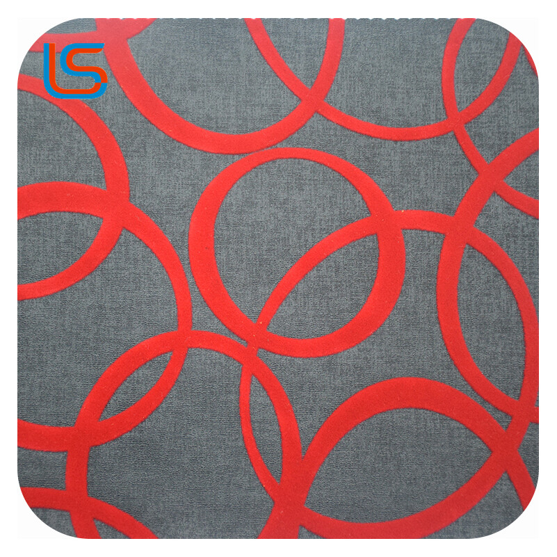 HC#B Surface Flocked PVC Leather - Soft-Textured Fleece Finish, Partial Flocking, Ideal for Packaging Applications