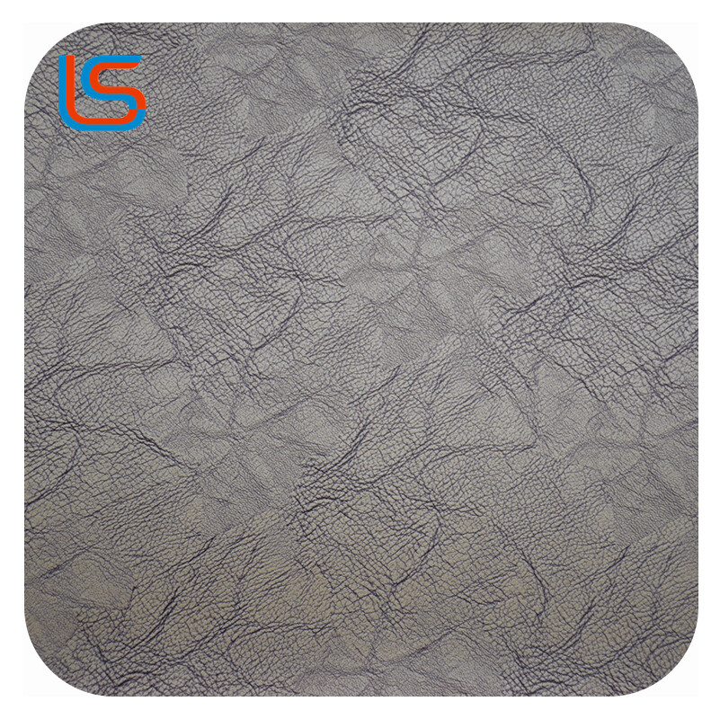 HC#N Distressed Leather for Decorative Sofa Soft Panel Fleece Base Weathered Texture