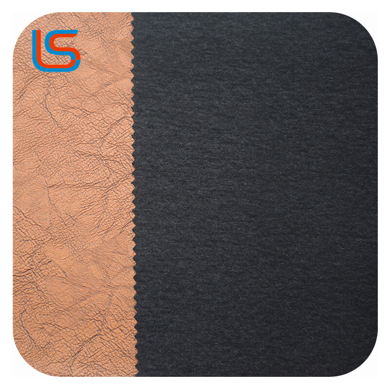 HC#N Distressed Leather for Decorative Sofa Soft Panel Fleece Base Weathered Texture