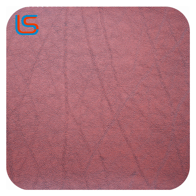 HC#O Aged Surface Decorative Artificial Leather Soft Packing Sofa Fleece Backing Retro Charm