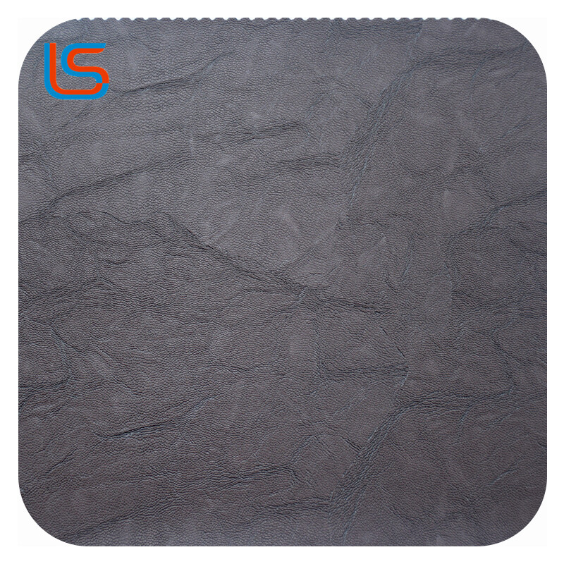 HC#R Aged Effect Decorative Artificial Leather Sofa Soft Panel Fleece Base Retro Texture