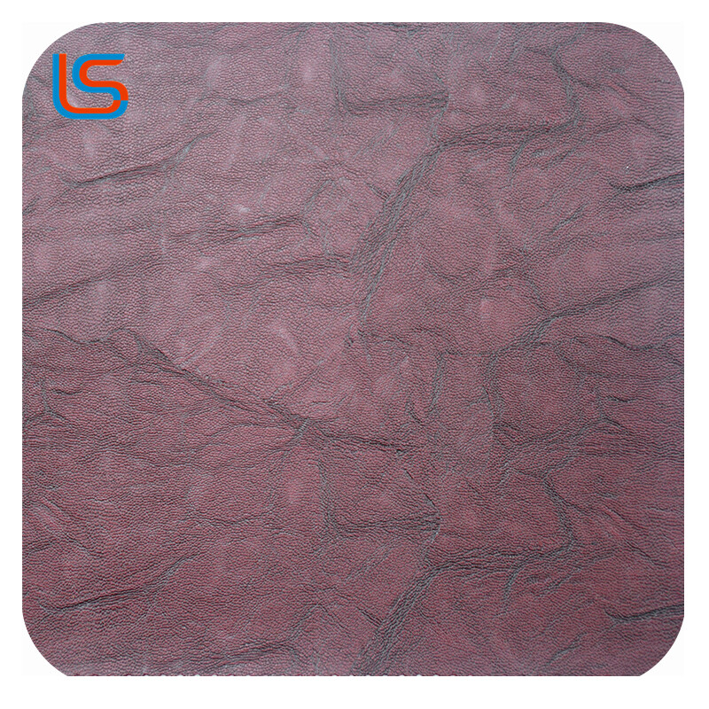 HC#R Aged Effect Decorative Artificial Leather Sofa Soft Panel Fleece Base Retro Texture