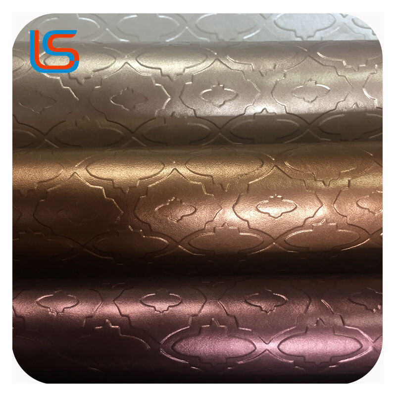 Lee#218-219-Glamorous Pearl-Beige & Golden Leather – Plush Upholstery for Luxury Car Interiors & Couture Bags