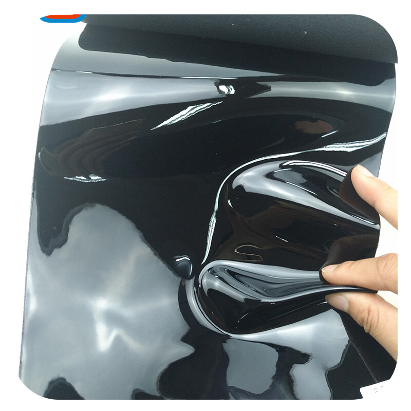 Pu mirror leather High-Gloss PU Mirror Artificial Leather - High Reflective, Smooth Elastic Surface & Crease-Resistant