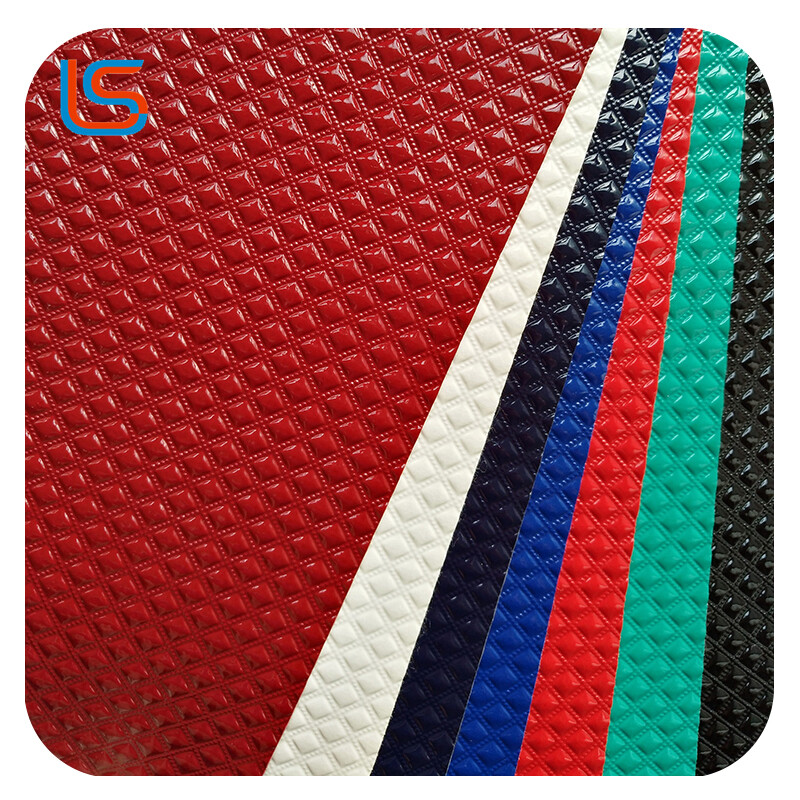 HD#8036 High-Gloss PVC Artificial Leather - Vibrant Colors, High-Visibility Shine