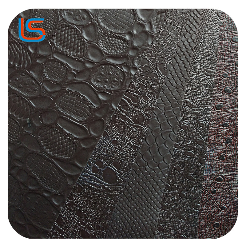 HD#DK006 PVC Leather for Decor & Luggage - Realistic Crocodile Grain, High-End Design