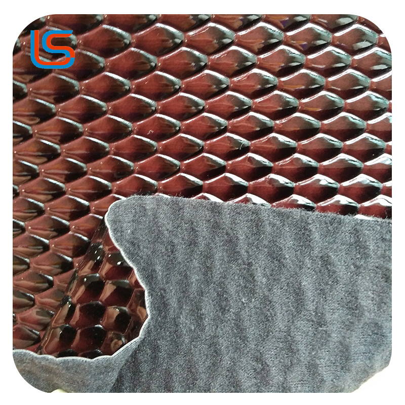 HD#GG001&002-High-Gloss Leather with Non-Woven Backing – Bubble, Snake Scale & Crocodile Textures