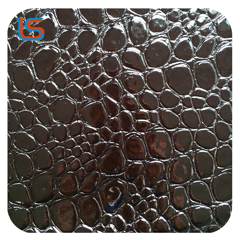 HD#GG001&002-High-Gloss Leather with Non-Woven Backing – Bubble, Snake Scale & Crocodile Textures