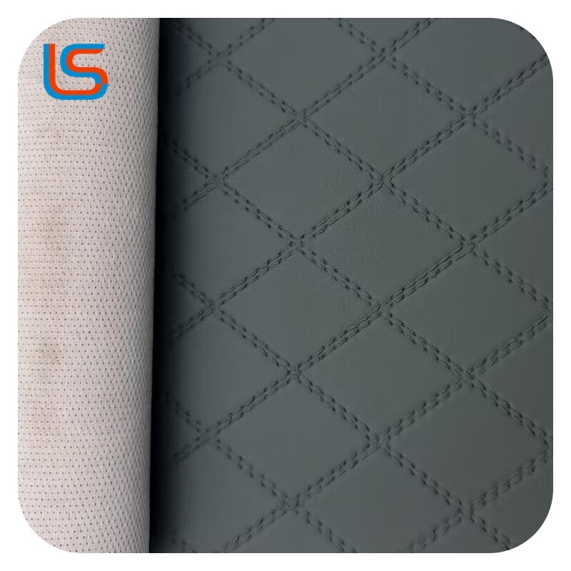 ZL#Z245 0.9MM 6.5M Fish Scale Backing PVC Artificial Leather for Sofa High Elasticity Abrasion Resistant