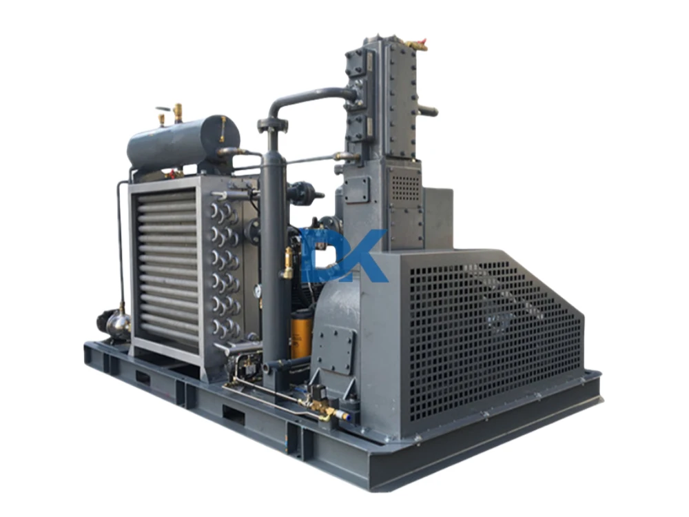 2.4-6m³/min Air Cooled Oilfree Piston Air Compressor 30bar 40bar For Drinking Water Production PET Bottle