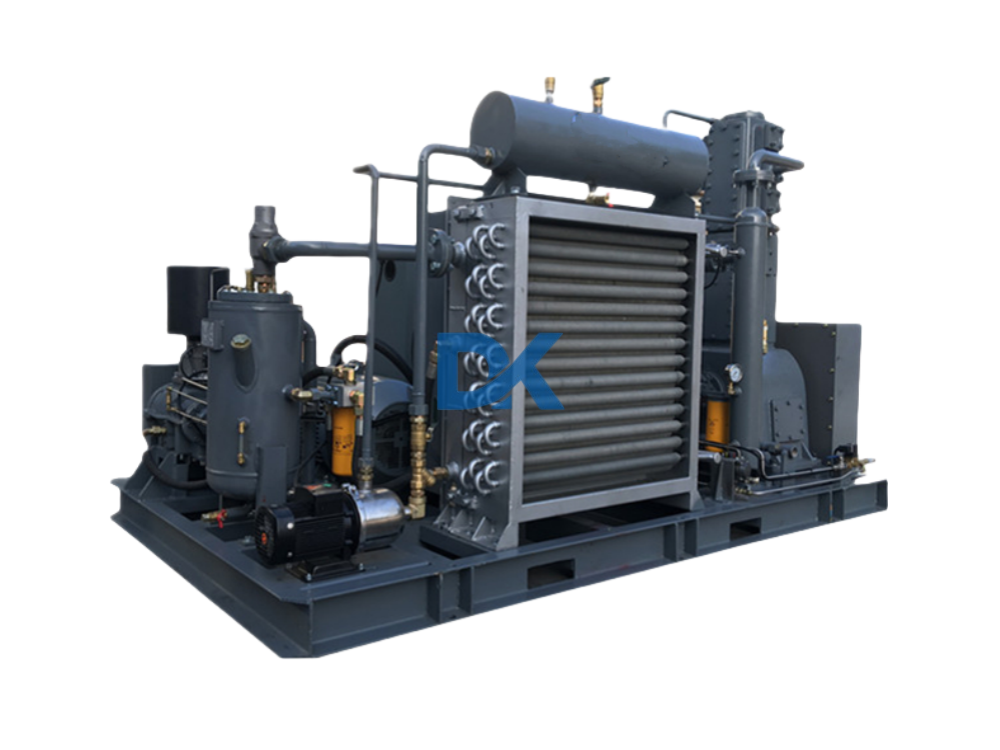 2.4-6m³/min Air Cooled Oilfree Piston Air Compressor 30bar 40bar For Drinking Water Production PET Bottle