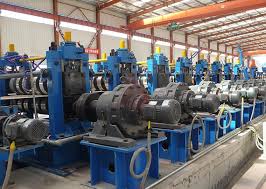 Spiral welded pipe production line