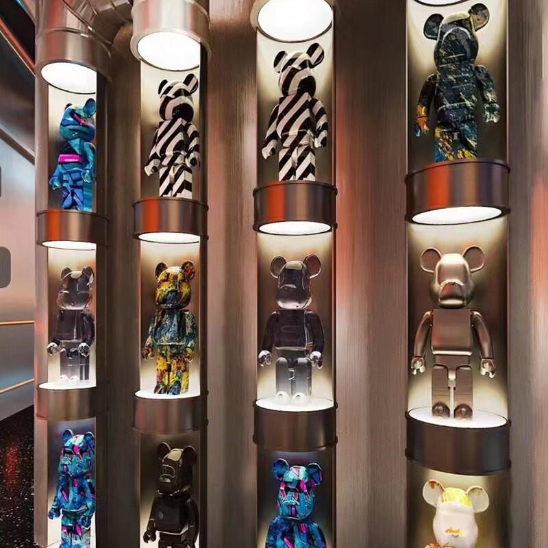 Stainless steel display wine cabinet display rack light luxury basement wine cabinet private wine cabinet home wine cabinet