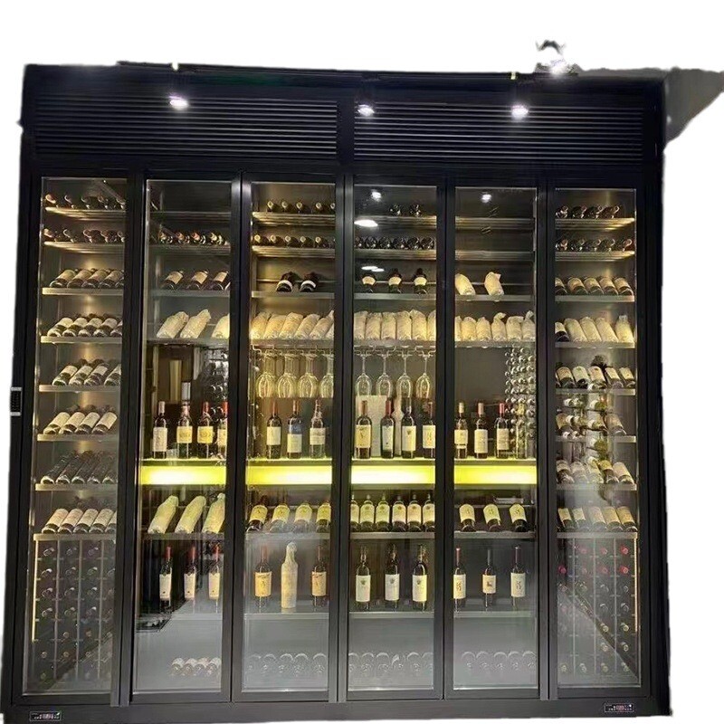 Luxury Reserve Edition Stainless Steel Constant Temperature Wine Cabinet Custom Store Commercial Wine Wine Dealer Stainless Steel Wine Cabinet